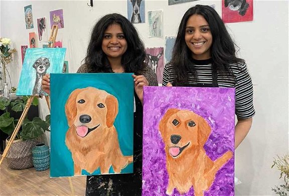 Dog mums paint your pet Pinot & Picasso